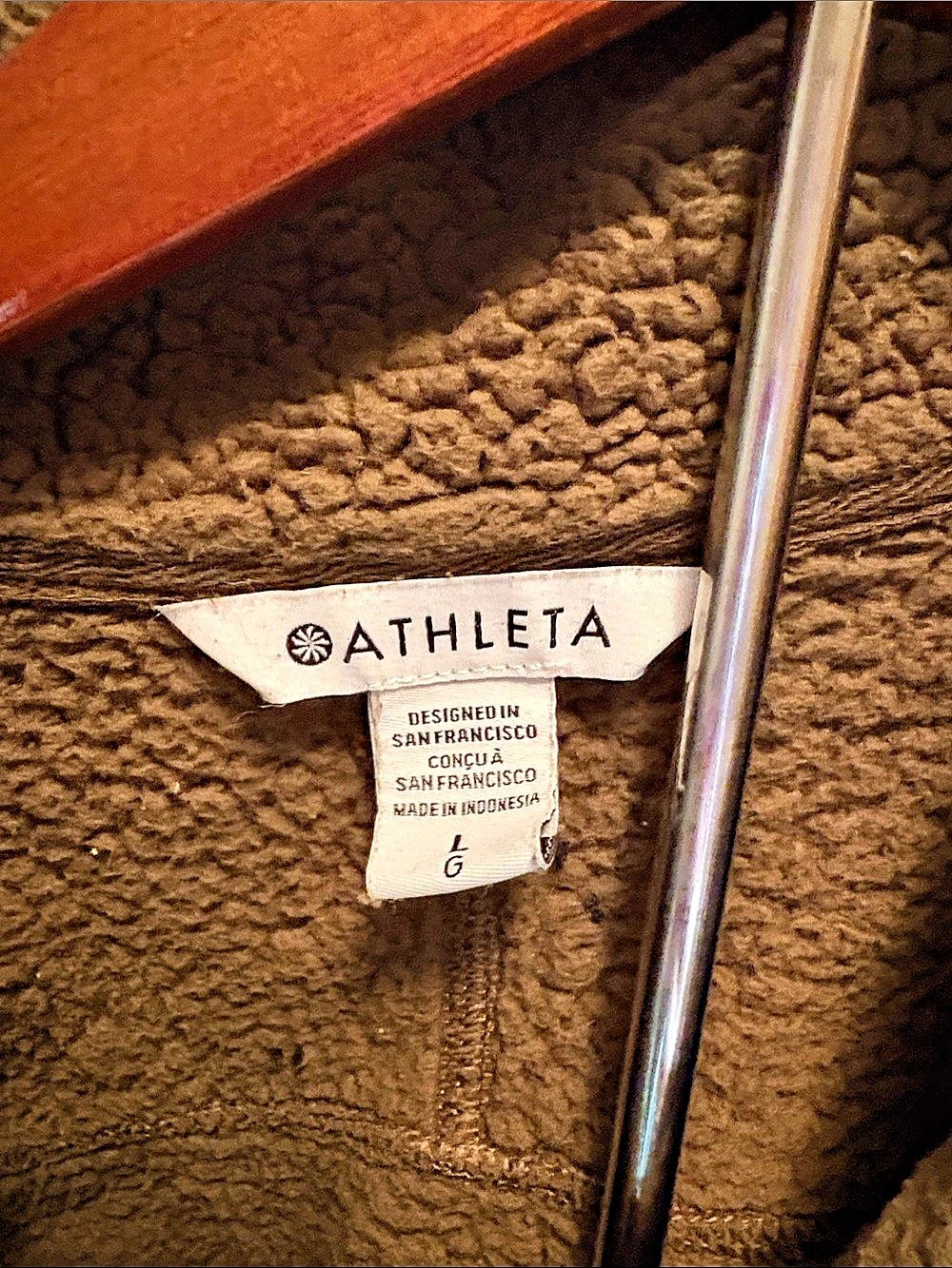 Athleta Sherpa Jacket Green Size Large - Picture 3 of 3